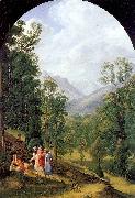 Olivier, Johann Heinrich Ferdinand Landscape near Berchtesgaden oil painting artist